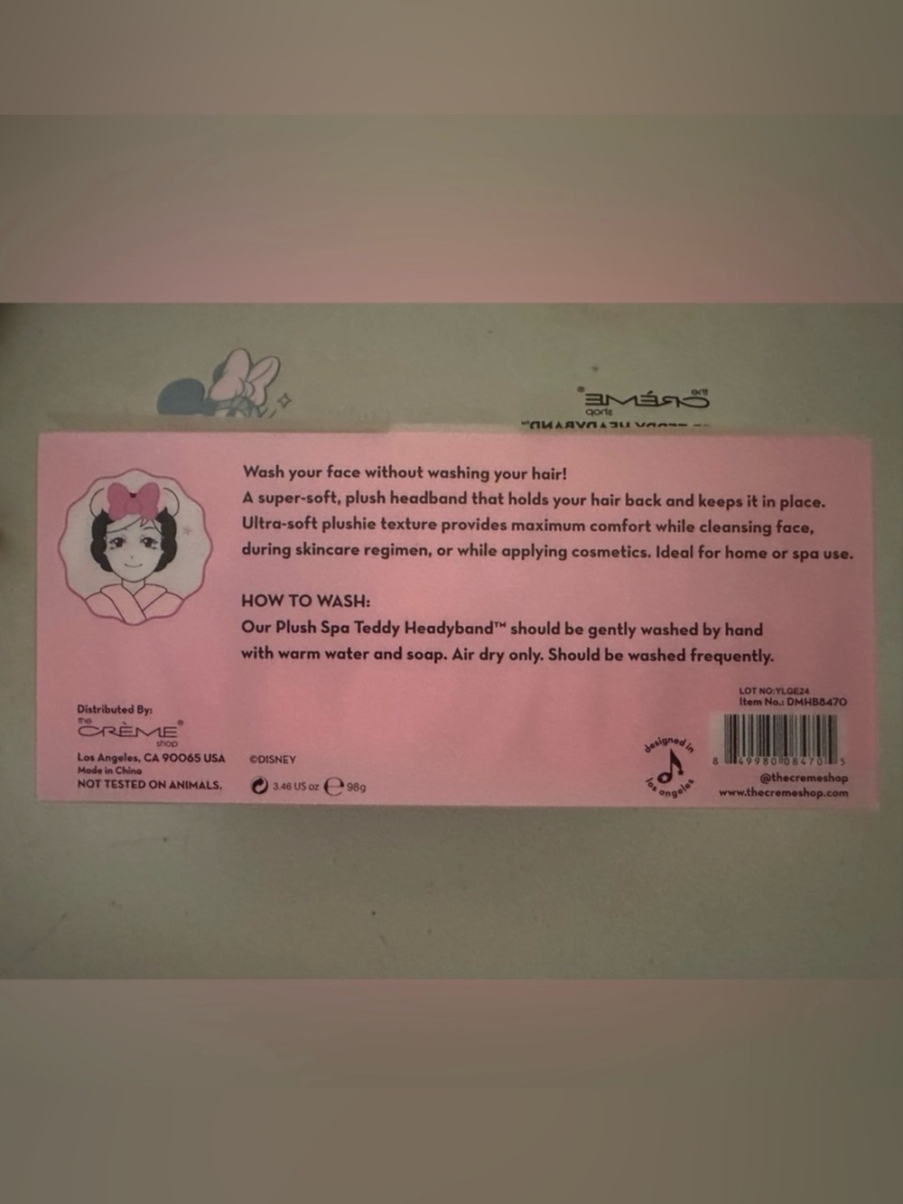 The Crème Shop x Disney Minnie Mouse Teddy Spa Headband ✨ NWT - Picture 4 of 4
